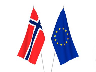Avrupa Birliği ve Norveç bayrakları