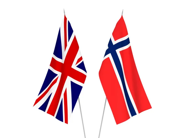 Banderas de Gran Bretaña y Noruega —  Fotos de Stock