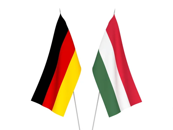 ドイツとハンガリー フラグ — ストック写真