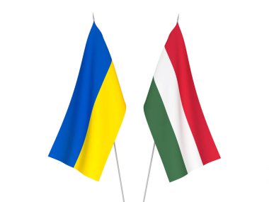 Ukrayna ve Macaristan bayrakları