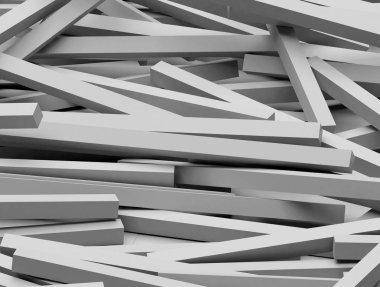 3D işleme arka plan. Beyaz geometrik taş çizimi