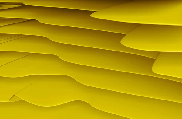 Абстрактний Жовтий Фон Геометричних Каменів Монохромна Вигнута Форма Хвильового Візерунка — стокове фото
