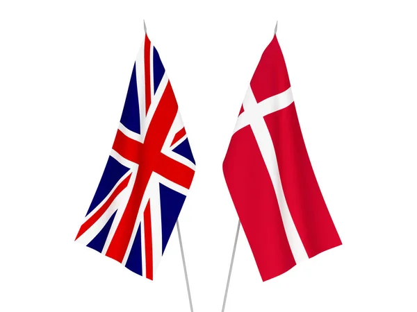 Drapeaux de Grande-Bretagne et Danemark — Photo