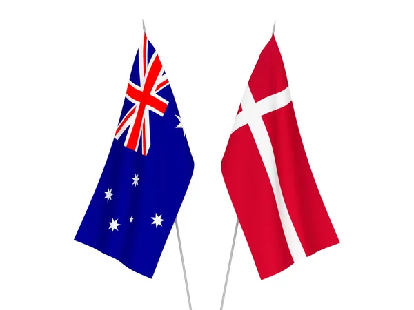 Drapeaux Australie et Danemark — Photo