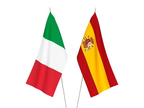 Drapeaux Italie et Espagne — Photo