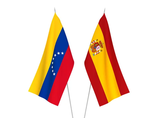 Spain and Venezuela flags — Stock Photo, Image