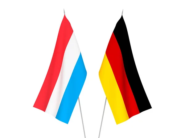 Drapeaux Allemagne et Luxembourg — Photo