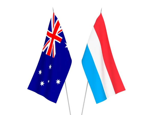 澳大利亚和卢森堡国旗 — 图库照片