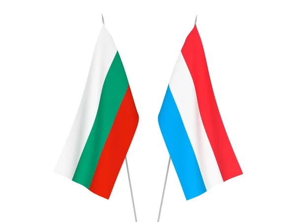 Bulgaristan ve Lüksemburg bayrakları — Stok fotoğraf