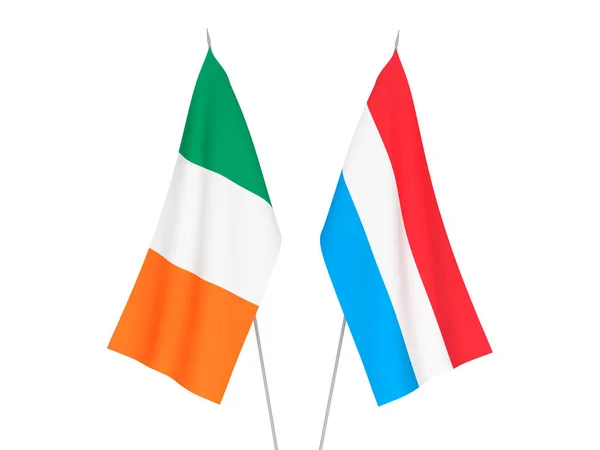 Bandiere del Lussemburgo e dell'Irlanda — Foto Stock