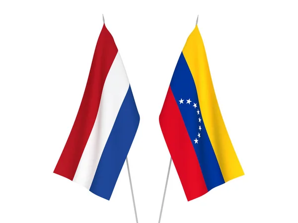 Vlag van Venezuela en Nederland — Stockfoto