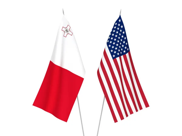 Amerika a Malta příznaky — Stock fotografie