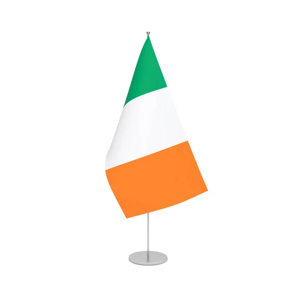 Ireland flag on white background — Stock Photo, Image