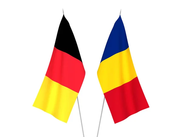 ベルギーとルーマニアの国旗 — ストック写真