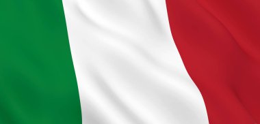 Bayrağı İtalya'nın ulusal kumaş dalga yakından