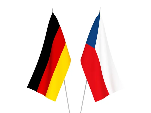 Drapeaux Allemagne et République tchèque — Photo