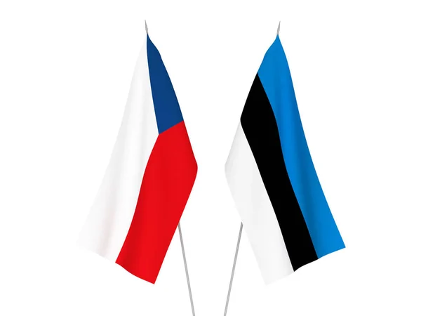 Прапори Чехії та Естонії — стокове фото