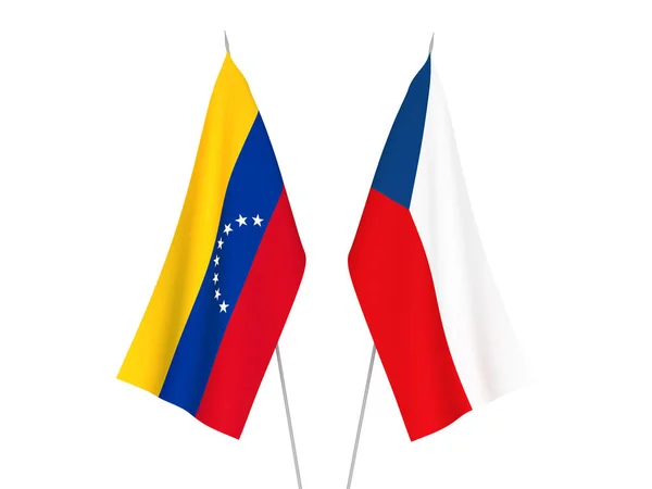 Banderas de República Checa y Venezuela — Foto de Stock