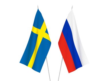Rusya ve İsveç bayrakları