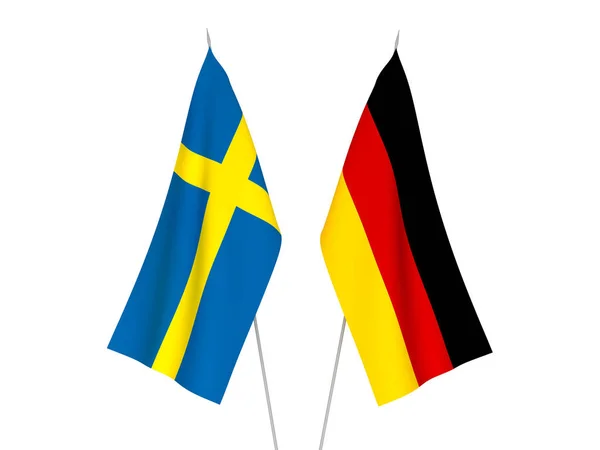 ドイツとスウェーデン フラグ — ストック写真