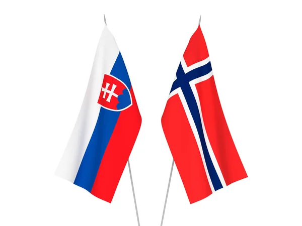 Banderas de Noruega y Eslovaquia —  Fotos de Stock