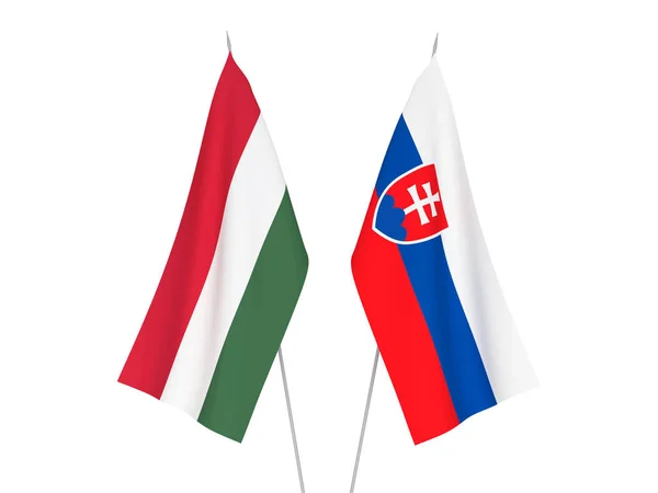 Slovakia and Hungary flags