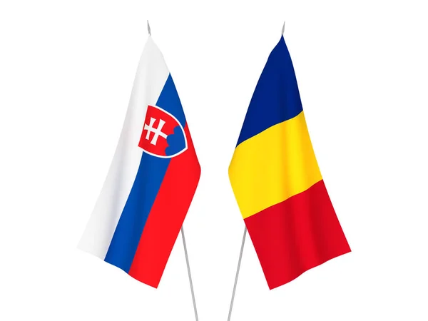 Banderas de Rumanía y Eslovaquia —  Fotos de Stock