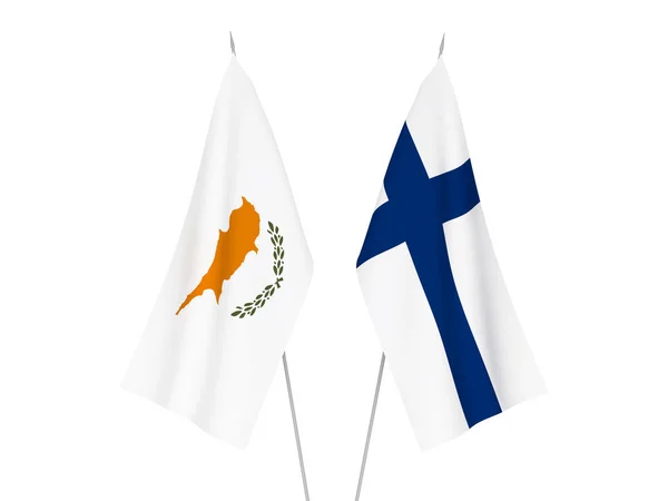 Η Φινλανδία και η Κύπρος έχουν σημαίες — Φωτογραφία Αρχείου
