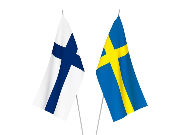 Η Σουηδία και η Φινλανδία σημαίζουν — Φωτογραφία Αρχείου