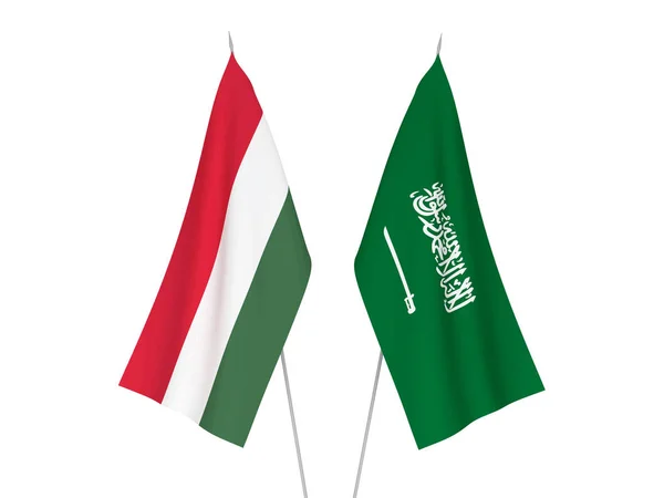 Saudi Arabia and Hungary flags
