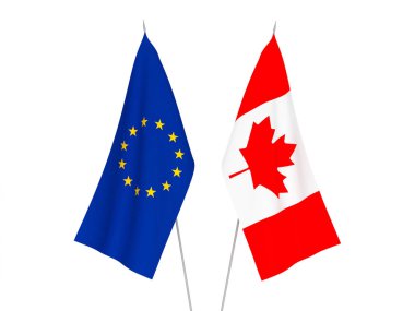 Avrupa Birliği ve Kanada bayrakları