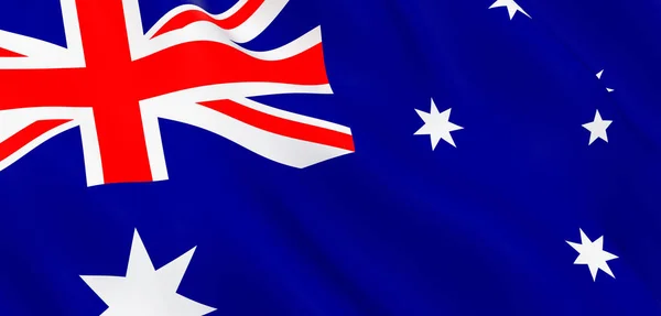 National Fabric fala zbliżenie flaga Australii — Zdjęcie stockowe