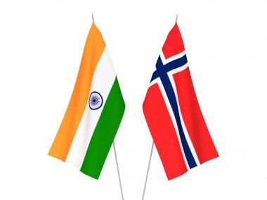 Norveç ve Hindistan bayrakları