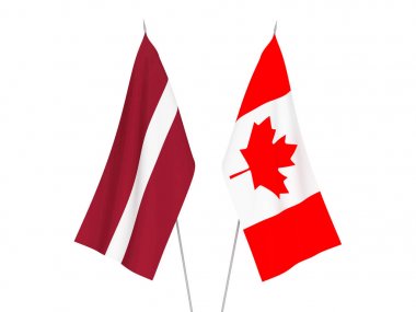Letonya ve Kanada bayrakları