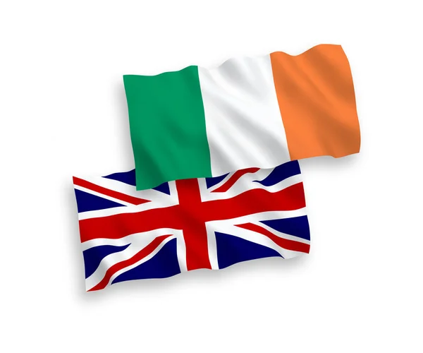 Flags of Great Britain and Ireland on a white background — Stock Vector