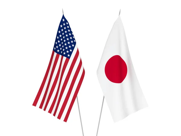 미국과 일본 국기 — 스톡 사진