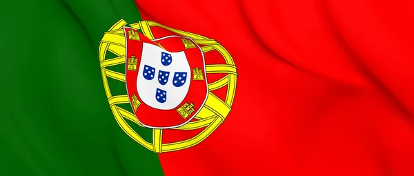 Національна тканина хвиля крупним планом прапор Португалії — стокове фото