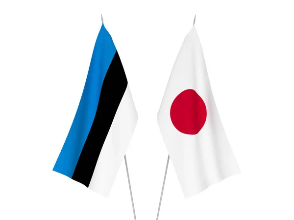 Japan and Estonia flags — Stock Photo, Image