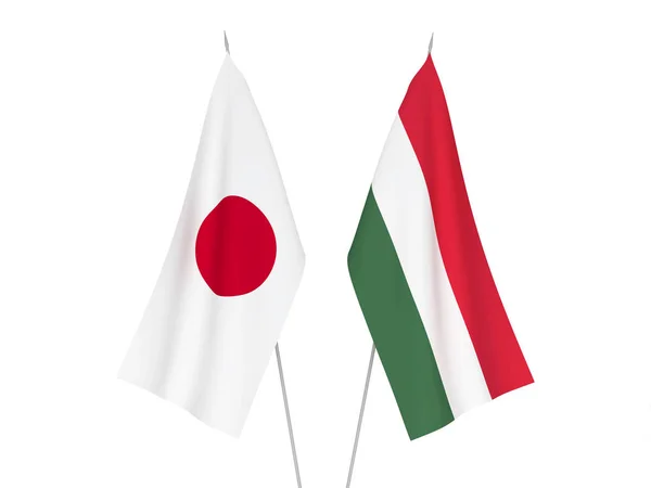 Bandiere Giappone e Ungheria — Foto Stock