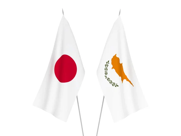 Ciprus és Japán zászlók — Stock Fotó