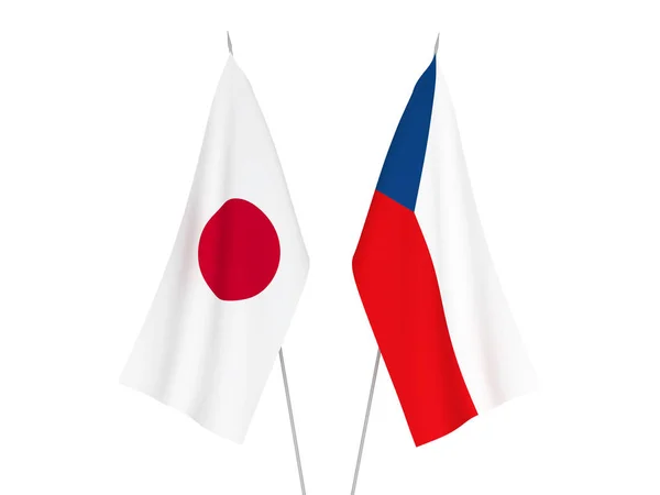 Bandiere Repubblica ceca e Giappone — Foto Stock