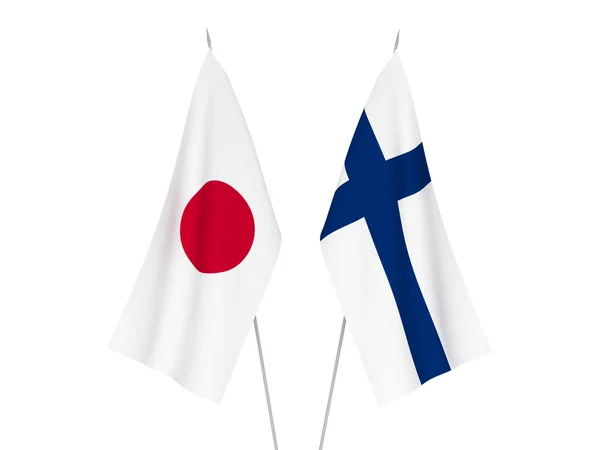 フィンランドと日本の国旗 — ストック写真