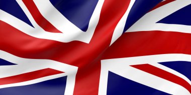 Büyük Britanya Ulusal Kumaş Dalga Closeup Bayrağı