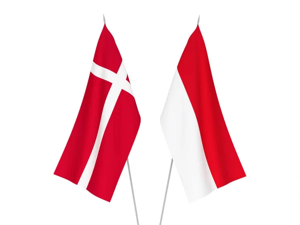 Banderas de Indonesia y Dinamarca —  Fotos de Stock