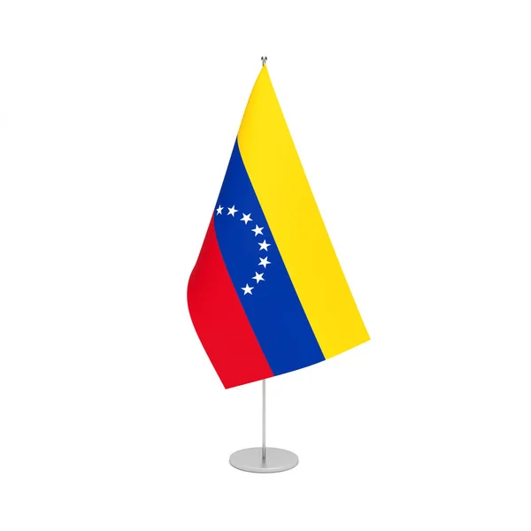 Drapeau Venezuela sur fond blanc — Photo