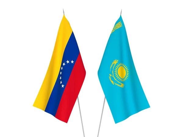 Σημαίες του Καζακστάν και της Βενεζουέλας — Φωτογραφία Αρχείου