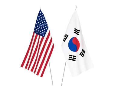 Amerika ve Güney Kore bayrakları