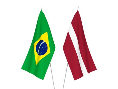 Letonya ve Brezilya bayrakları