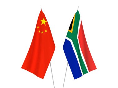 Çin ve Güney Afrika Cumhuriyeti bayrakları