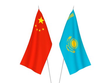 Çin ve Kazakistan bayrakları